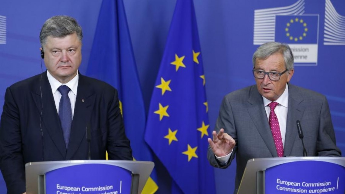 Președintele ucrainean, Petro Poroșenko, și șeful CE, Jean-Claude Juncker/ Sursa foto: Agerpres