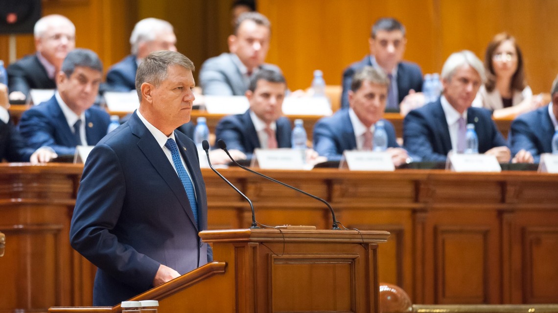 Klaus Iohannis, în Parlamentul României