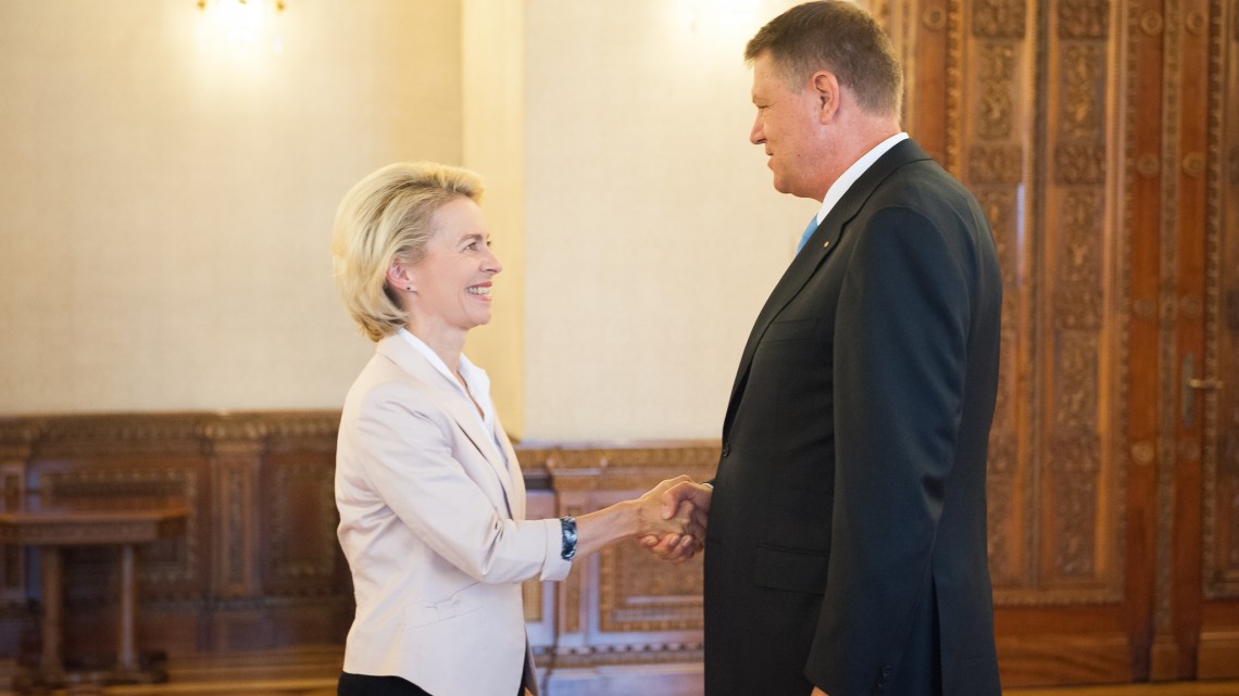 Klaus Iohannis și Ursula von der Leyen, la Palatul Cotroceni, iunie 2015. Sursa foto: www.presidency.ro