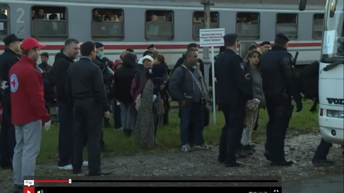 Refugiați în Slovenia/ captura bbc.com