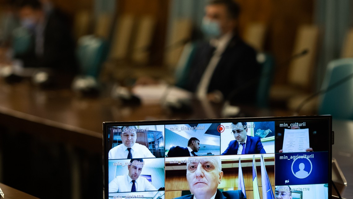 Ședința de guvern în regim online (Sursa foto: Guvernul României)
