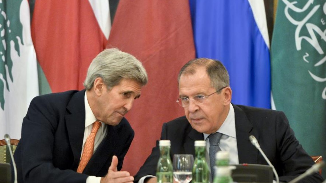 John Kerry și Serghei Lavrov, la reuniunea de la Viena