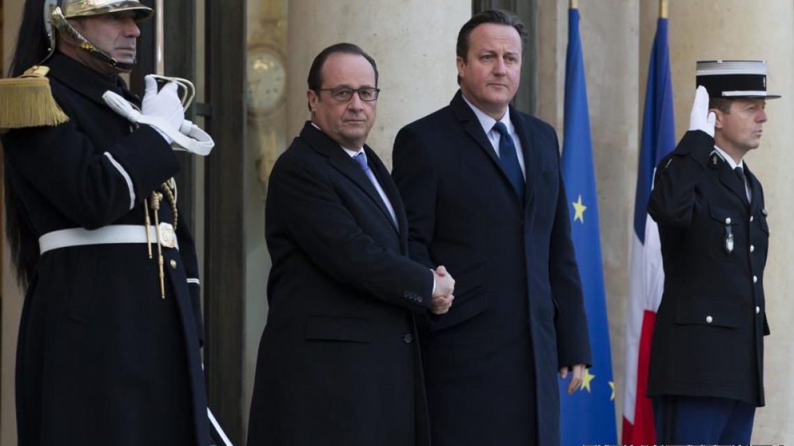 Întâlnire David Cmeron, Francois Hollande la Paris. Foto: Agerpres