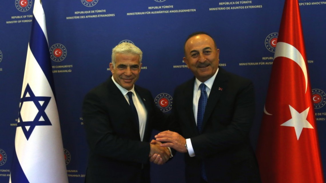 Yair Lapid și Mevlut Cavusoglu, Ankara, Turcia, 23 iunie 2022