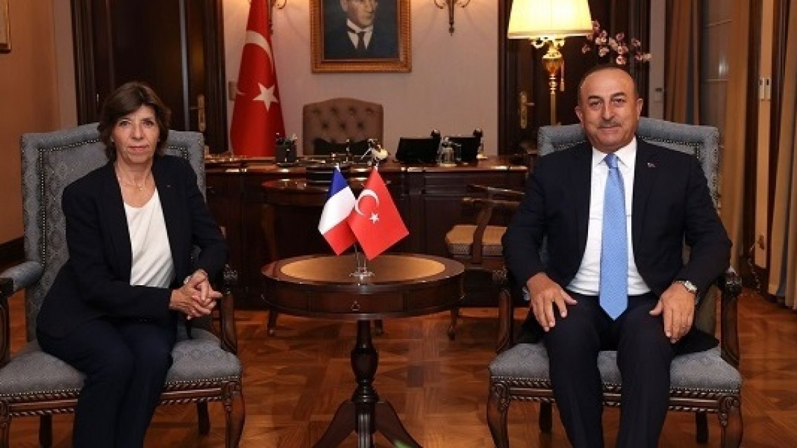 Catherine Colonna și Mevlüt Çavușoğlu, la Ankara, 5 septembrie 2022. Sursa foto: www.mfa.gov.tr