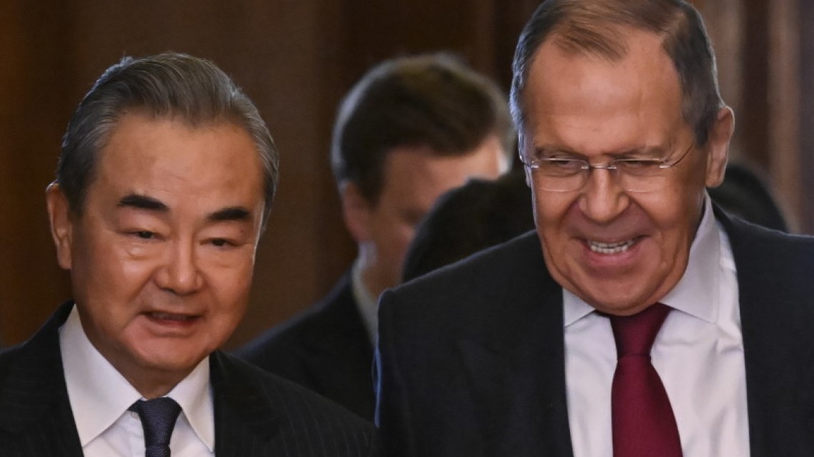 Wang Yi și Serghei Lavrov, Moscova, 22 februarie 2023