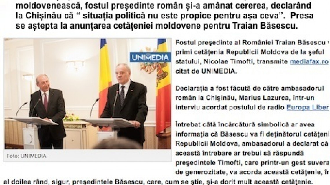 Presa din Republica Moldova acoperă subiectul. Captură ecran Unimedia.md