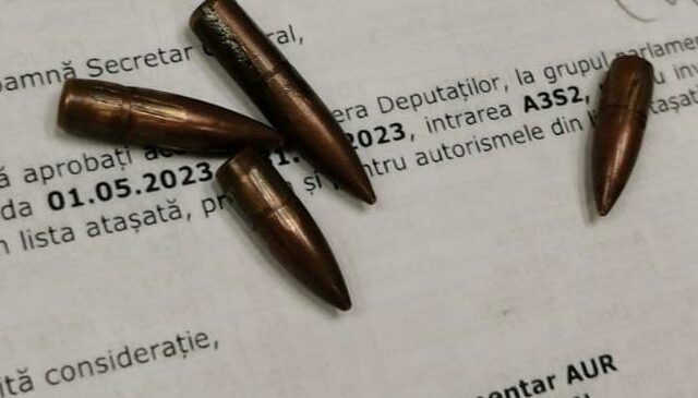 FOTO: Gloanțele găsite asupra membrei AUR la controlul de securitate de la Camera Deputaților