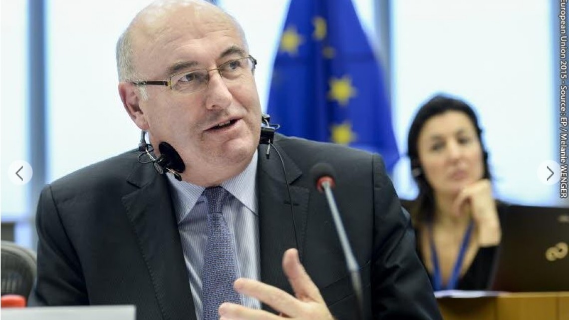Phil Hogan, Comisarul european pentru Agricultură și Dezvoltare Rurală. Sursă foto: Parlamentul European