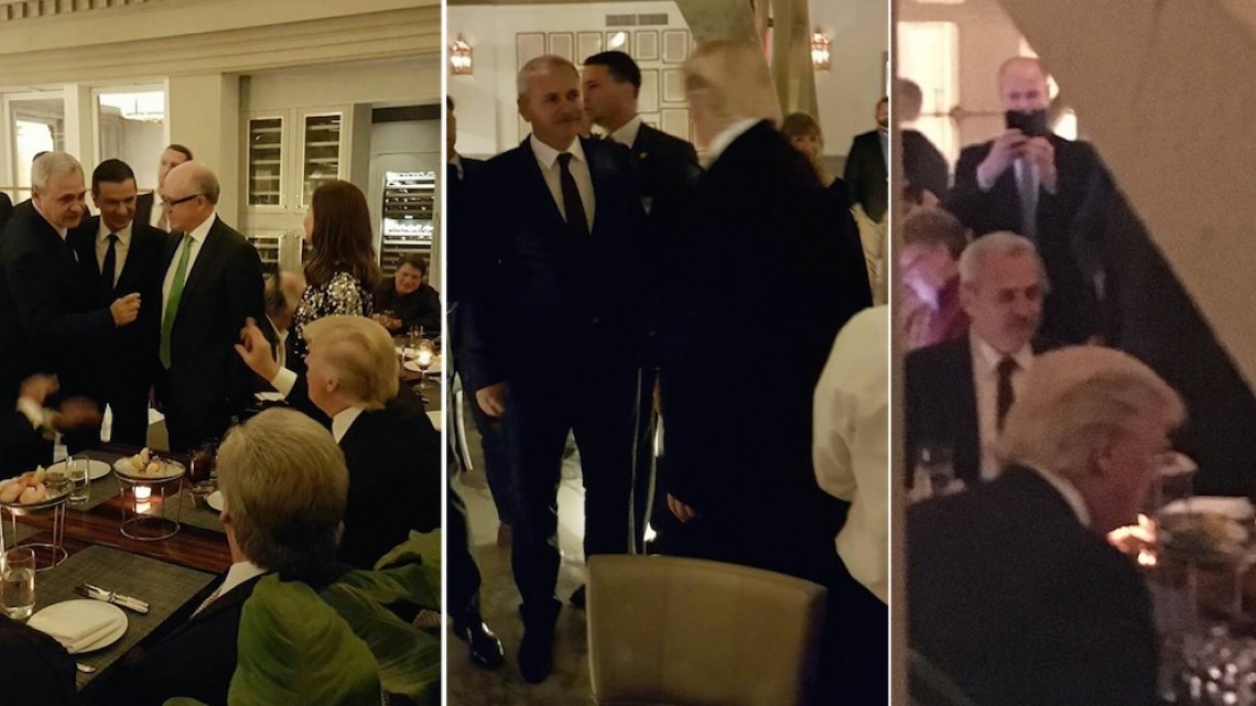 Liviu Dragnea, președintele Camerei Deputaților și al PSD, la cină cu Donald Trump, președintele american ales - cu două zile înaintea învestirii de la Casa Albă/ foto: Facebook Liviu Dragnea