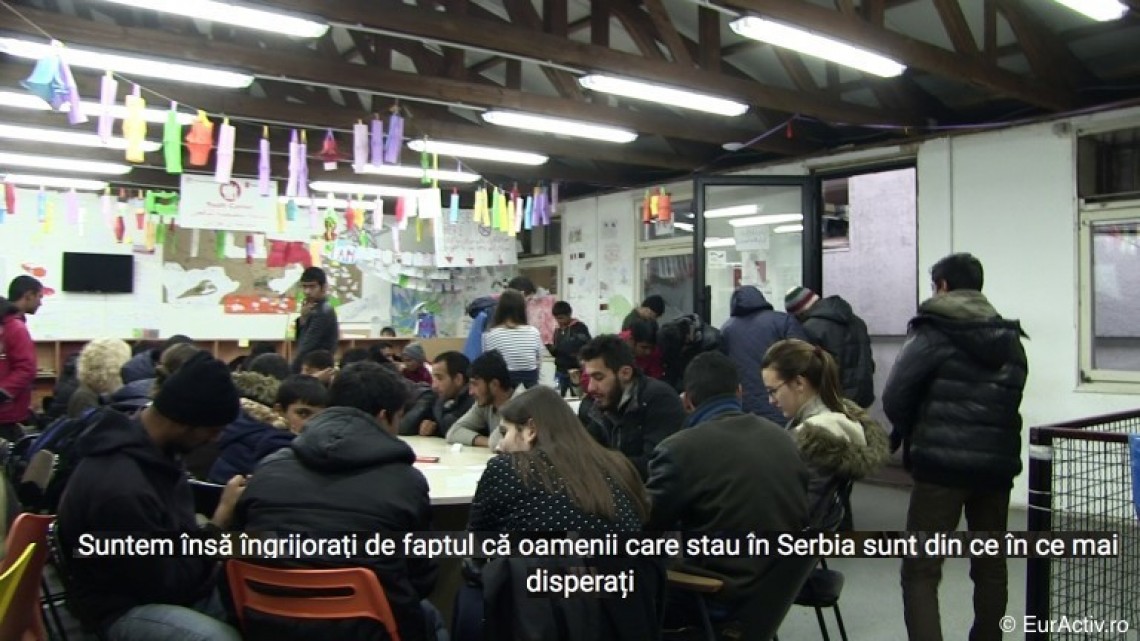 In interiorul centrului de ajutor pentru refugiați/ EurActiv Romania