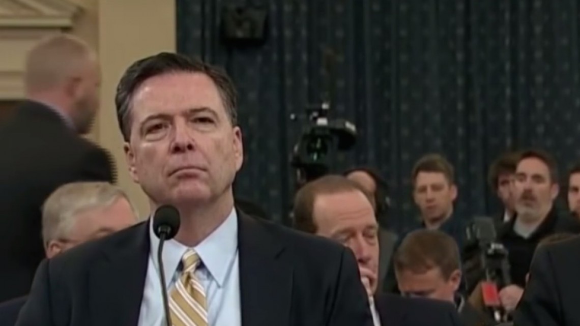 James Comey, fostul șef FBI, în timpul audierilor din Senat cu privire la implicarea Rusiei în alegerile americane/ Captură ABC News
