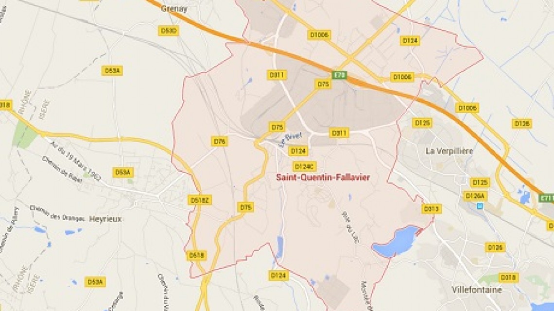 Captură Google Maps de la locul incidentului (Saint-Quentin-Fallavier)